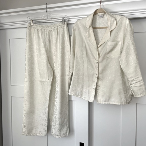 Vintage silky pajamas two piece set - Picture 1 of 3